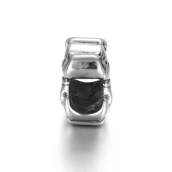 Iz nerjavečega Jekla Pes Noge Polirani 5 mm Luknjo Kovinski Evropske Kroglice Živali čarobne gumbe za DIY Nakit, Izdelava Dodatki