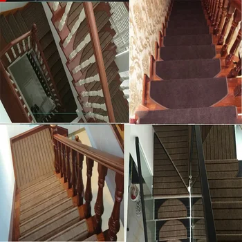 11PCS Stopnice Tekalne Preproge Preproge Samolepilni Stopnice Mat tekstil Doma Anti-Skid Korak Odeje Varnostni Izklop predpražnike Zaprtih Preprogo