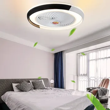 Evropski kreativna zasnova 50 cm daljinski upravljalnik fan Bluetooth lučka inteligentni stropni ventilator sodobne svetilke spalnica dekorativne svetilke