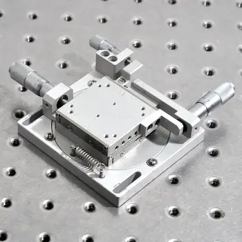 Mikrometer ročna prilagoditev drsna tabela XYR os dvosmerna posodobitve tabela vrtenje platformo, vrtljivo ploščo 45*45 mm