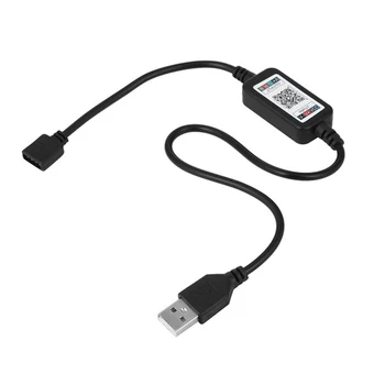 Brezžični 5-24V Pametni Telefon Nadzor RGB LED Trak Svetlobe Krmilnik USB Kabel Bluetooth-compatitle Pametni Dom, Avtomatizacija Moduli