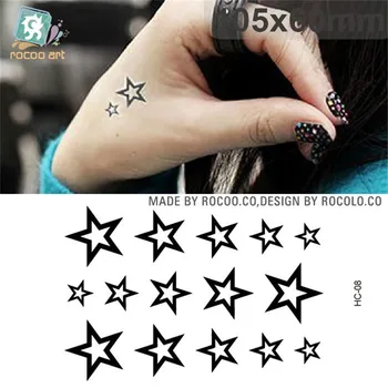 Body Art nepremočljiva začasne tetovaže za moške, ženske klasike 3d star design flash tattoo nalepke Brezplačna Dostava HC1008