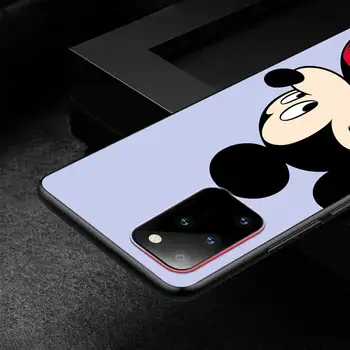 Disney Mickey Minnie Srčkan Ohišje za Samsung Galaxy S10 Lite 5G S10e S8 S9 Plus S7 Rob Silikonski Mehko Vrečko Zaščitnik Primerih Pokrov