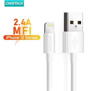 CHOETECH MFi USB A do Strela Kabel za iPhone 12 Pro Mini Max 11 XR 8 2.4 Hitro Polnjenje Podatkovnega Kabla Za Ipad Kabel za Polnjenje