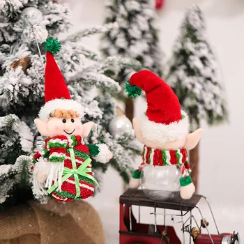 Navidad 2022 Okras Božič Elf Lutka Darilni Paket Božično Drevo Okraski Obesek Srčkan Elf Sladkarije Jar Dekor Vesel Božič