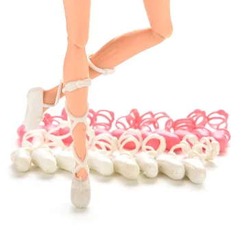 10 Parov modne Balet Čevlji Toe Čevlji za Barbie Lutka Hiša Za 11