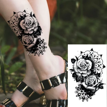 Nepremočljiva Začasni Tattoo Nalepke Veliko Drevo Rastlinske Barve Vodni Črnila Oblikovanje Ponaredek Tattoo Flash Tatto Body Art za Dekle Ženske Moški