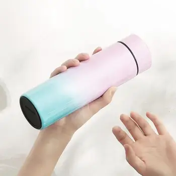 Vakuumski Vode Pokal Smart Digitalni Izolacija Steklenico Vode Prenosni Študentov High-End Gradient Barva Nerjavečega Jekla, Izolacija Pokal