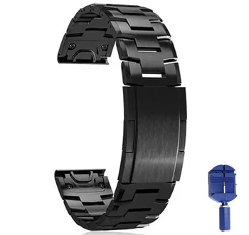 Watchband Za Garmin Fenix 6 6X Pro 5 5X Plus QuickFit Zaponko iz Nerjavečega Jekla Titanove zlitine Trak Watch Band 22 mm 26 mm Zapestnica