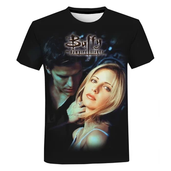 Nov Prihod Buffy The Vampire Slayer 3D Print Majica s kratkimi rokavi Moški Ženske Poletje Moda Priložnostne Kratek Rokav Hip Hop Majica s kratkimi rokavi