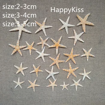 HappyKiss 100 kozarcev/loping novih Naravnih Umetno Zvezda Platformo Ornament Dodatki, poročni dekoracijo, 3-5 cm sea star