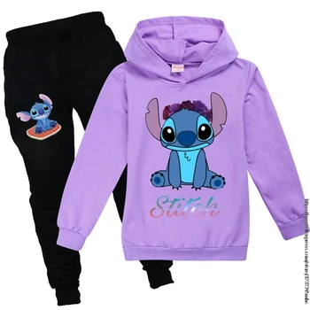 Disney Fantje Stitch Oblačila Pomlad jesen Otroci, Oblačila, Obleke, Risanka Določa Otrok, Fant Dekleta Športne Trenirke Obleke