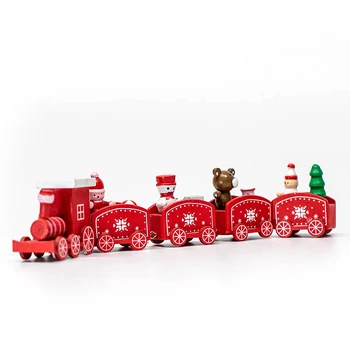 Vesel Božič Leseni Vlak Okras Božično Dekoracijo Za Dom Božiček Darilo Natalne Navidad Noel Božič Okraski Supplie