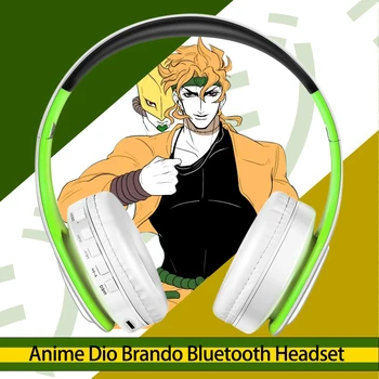 Anime Slušalke JoJo Bizarna Avantura Cosplay Rekviziti Brezžične Slušalke Bluetooth Stereo Nastavljiv Zložljive Slušalke