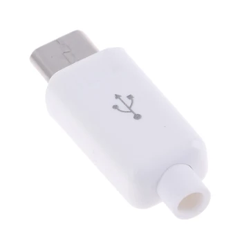 4 V 1 Micro USB 5 PIN Varjenje Tip Moškega Vtikač Priključka za Polnilnik USB Plinski priključek za polnilnik 10pcs