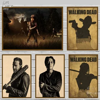 Walking Dead Znak Retro Kraft Papir, Kraft Papir Filmski Plakat Za Domačo Umetnost Dekoracijo Plakati