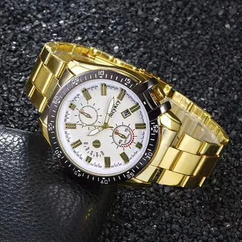 WOKAI visoka kakovost modnih priložnostne velike izbiranje moške jekla pasu quartz koledar watch poslovnih šport luksuzni vodoodporni ura