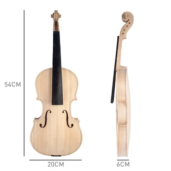 Violino 4/4 Prazno Javor Z Ebony Fingerboard Nedokončane Violino 4/4 DIY Violino Dodatki