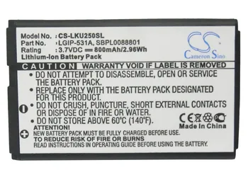 Cameron Kitajsko 800mAh Baterije LGIP-531A za LG KU250,KX186,KX190,KX191,KX197,KX216,KX218,KX300,T385,T500, Za T-Mobile A170,A180